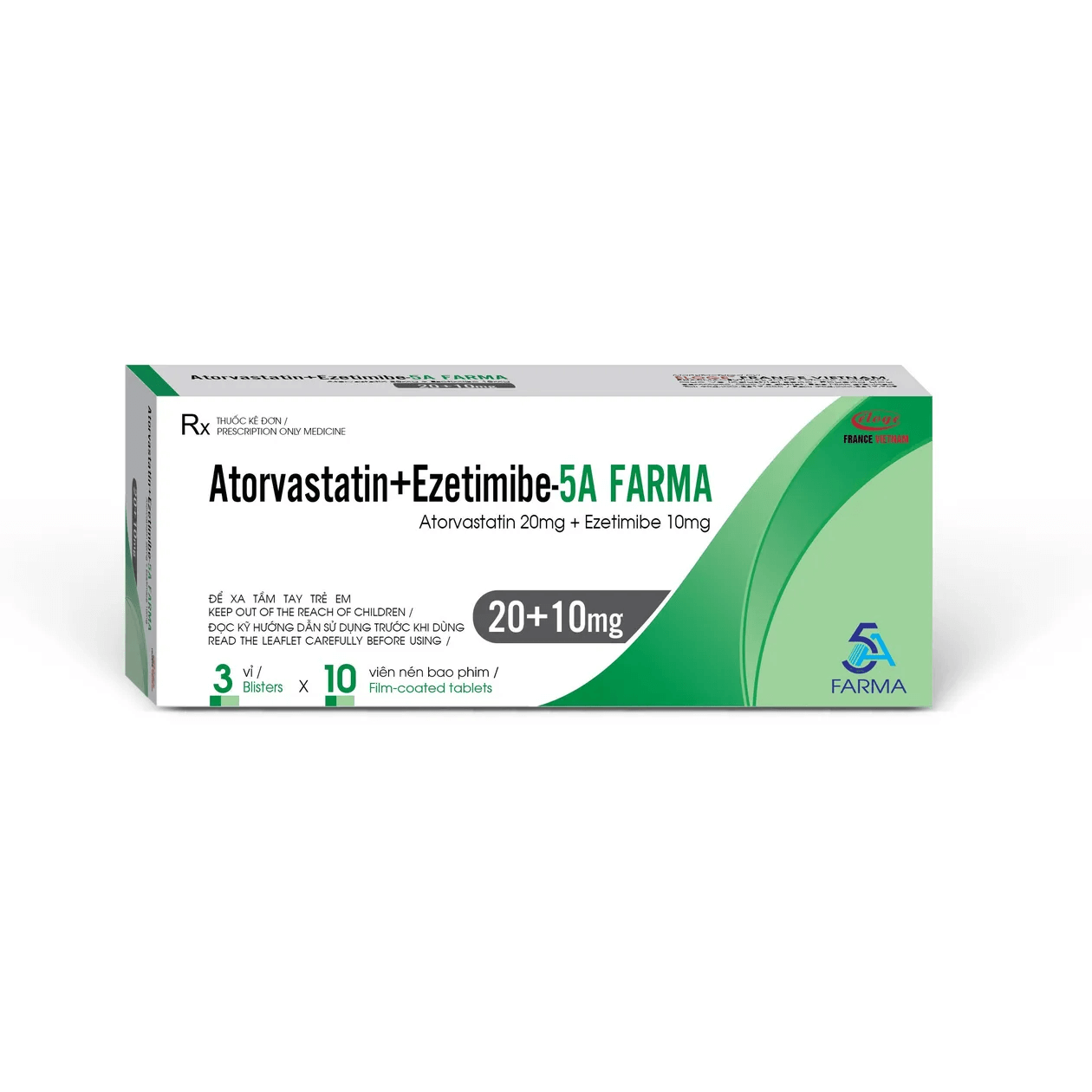 Atovastatin + Azetimibe-5A Farma 20/10 H30v