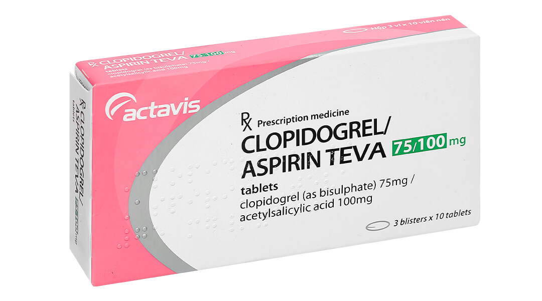 Clopidogrel/Aspirin TEVA 75/100mg H30v