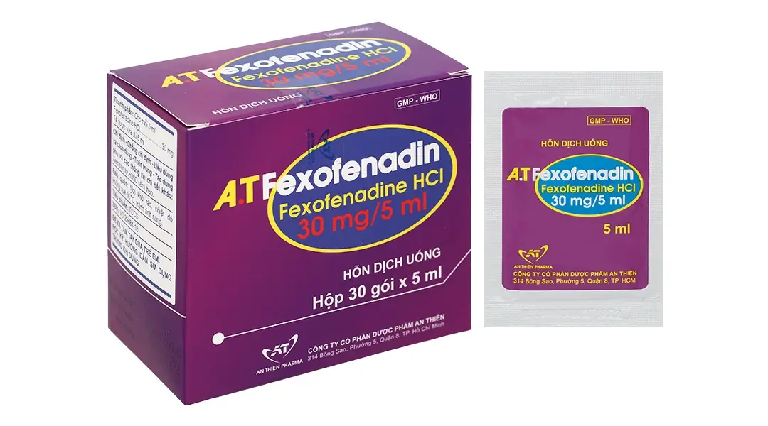 A.TFexofenadin 30mg/5ml