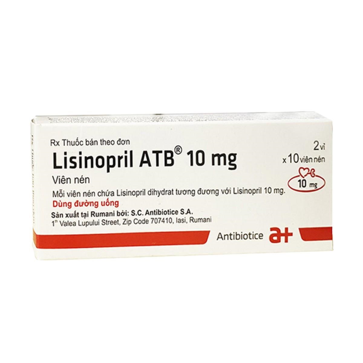 Lisinopril ATB 10mg H20v