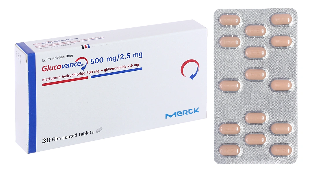 Glucovance 500mg/2.5mg H30v